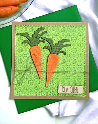 Dla Ciebie : marchewki :: kartka uniwersalna, kaktusia