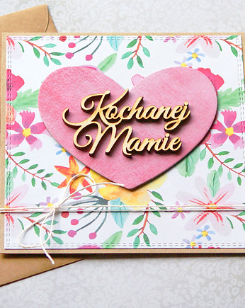 Dla Mamy :: kartka handmade : KOLOROWE kwiaty, kaktusia