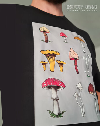 Tshirt 100% bawełna - Grzyby, Rabbit Hole