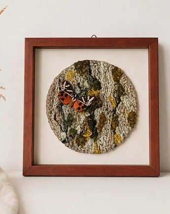 Krasopani poziomówka - miniatura tkacka, Splot tapestry