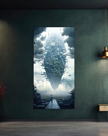 Futurystyczna Japonia, Cyberpunk - Plakat - Loft, Minimalizm, Black Sapphire Art