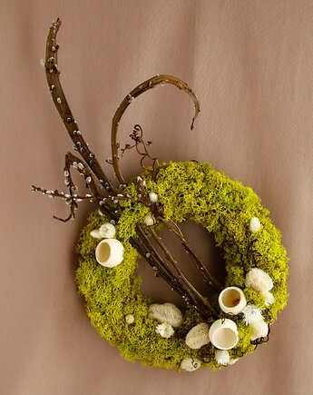 Wianek na drzwi, minimalistyczny, nowoczesny, Rondo Kwiatowe