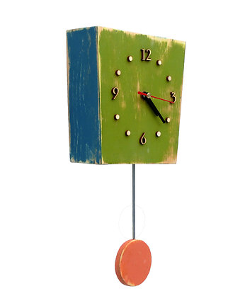 Zegar na ścianę z wahadłem, Clock Wood Studio