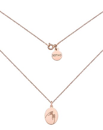 Medalion z różowego złota z dłońmi, SOTHO