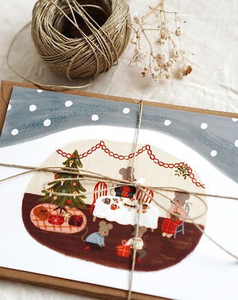 Kartka świąteczna  - Soft Winter  koperta w zestawie, Och Monika