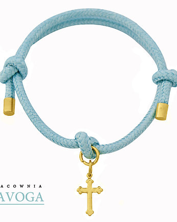 Pastel blue twine with cross., Lavoga
