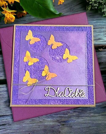 Dla Ciebie : motylki : fiolet, kaktusia