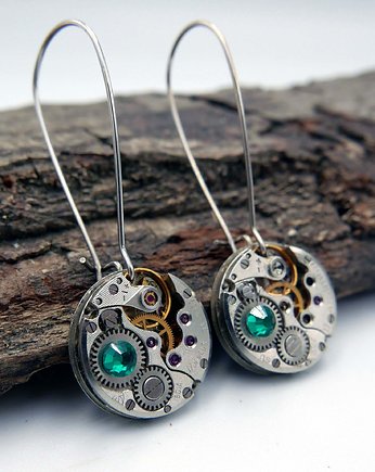 Mechaniczne kolczyki Swarovski 256, Zegarynki
