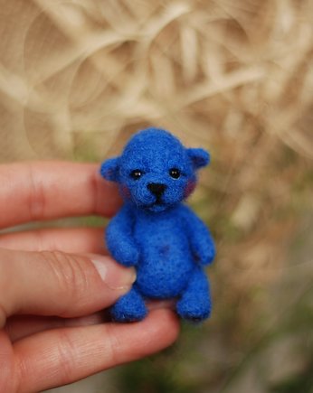 Miś Miniaturka- Niebieski, BoboLobo Handicraft