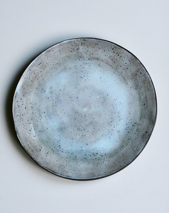 mały talerz ceramiczny niebiesko-biały, studio m.
