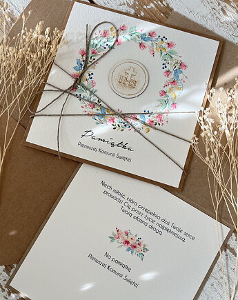 Najpiękniejsza ręcznie robiona kartka komunijna, sorte