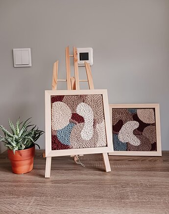 Zestaw obrazków punch needle "Dwa światy" OD RĘKI, Dwa Sploty