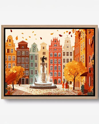 Plakat Fontanna w sercu jesieni, Harvest Maison