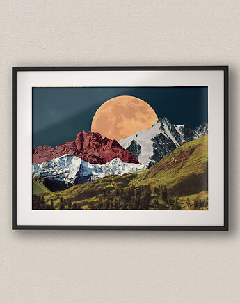 Plakat poziomy Górski krajobraz - Kolaż Fine Art, DAPIDOKA