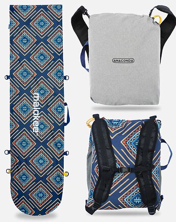Pokrowiec na deskę snowboard bag torba etui plecak na buty 2w1, Malokee