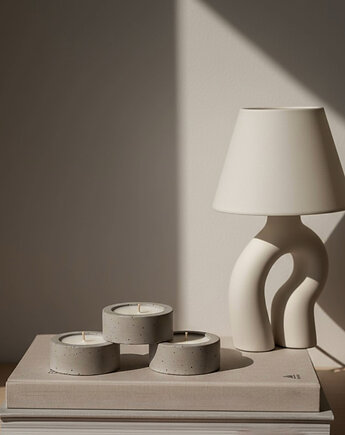 Minimalistyczna świeca sojowa "Tealight", Zestaw 3 szt.