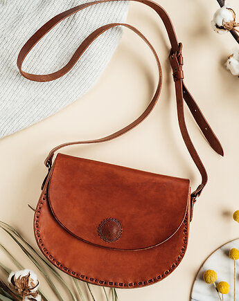 Torebka skórzana ręcznie robiona góralska listonoszka Tonala, SempreArte