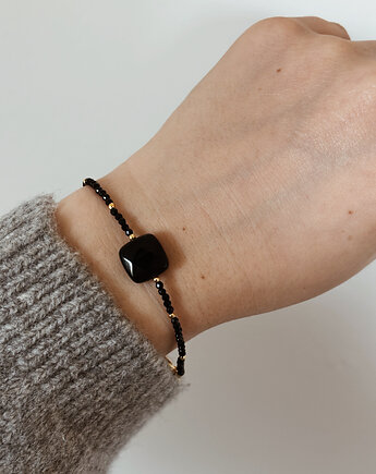 Bransoletka  Onyks i Agat Czarny, Chmolowska Jewellery