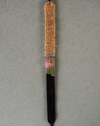 Wąska bransoletka ręcznie robiona na krośnie, wiązana na supełek, Słońcem Tkane