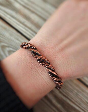 Bransoletka miedziana Splot Natury, Treemasters Copper Jewelry
