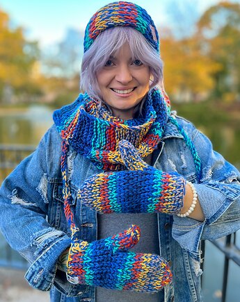 Rękawiczki MERINO 50% ,,Górski potok, Brain Inside