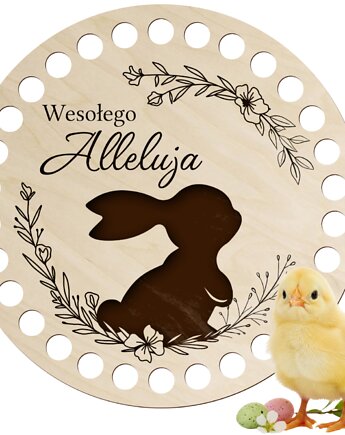 Dno Koszyczka Dekoracja WIELKANOCNA Baza Spód do Szydełkowania OKRĄG 20cm, smxdsgn