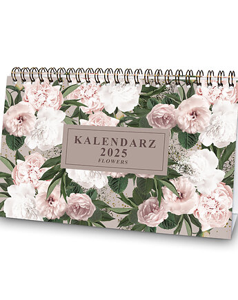 Kalendarz biurkowy 2025 Flowers na biurko stojący, Planerum