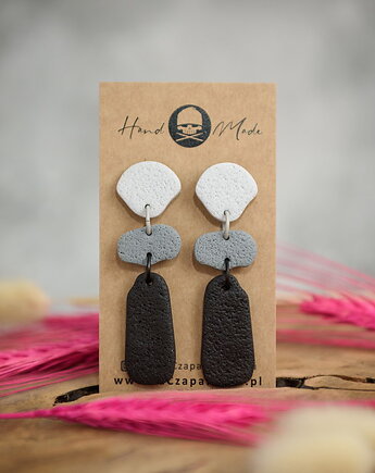 Kolczyki Tamara - szare, LaCzapaKabra.biju