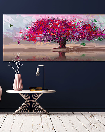 Obraz na płotnie PEJZAŻ DZREWO- 150x60cm, LUdesign gallery