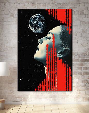 Pył księżycowy - Plakat - Druk - Kolaż, Abstrakcja, Surrealizm, Loft #17, Black Sapphire Art