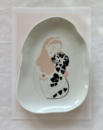 Talerzyk na biżuterię  - Dama z pieskiem, Mint In Paper