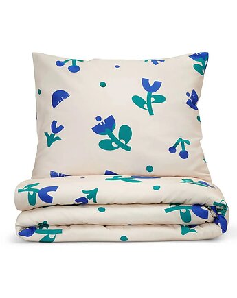 Pościel Graficzne tulipany, White pocket