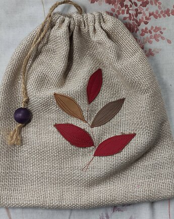 Woreczek Lniany do przechowywania czerwień, POCO handmade