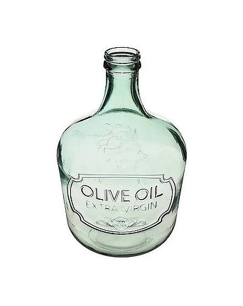 Wazon Szklany z Recyklingu Olive Oil Zielony 42 cm, MIA home