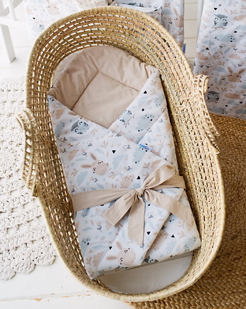 Rożek Niemowlęcy Dwustronny Otulacz Bawełna 80x80 cm LEA od BabyU, Sleepdo