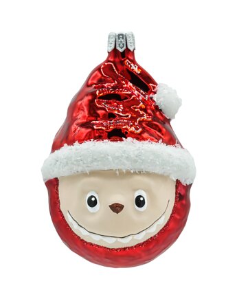 Bombka choinkowa: Labubu w czapce Mikołaja: czerwony mat, Syn Bombkarza