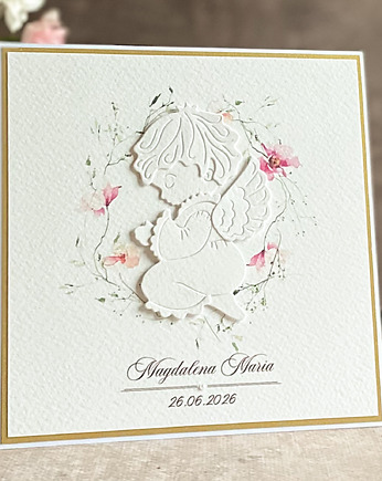 Kartka na chrzest w ozdobnej kopercie, 73d, Anna Art and Crafts