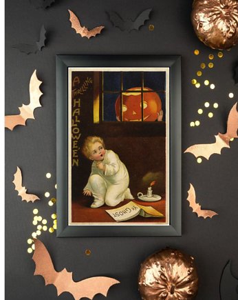 PLAKAT dekoracja Halloween vintage, black dot studio