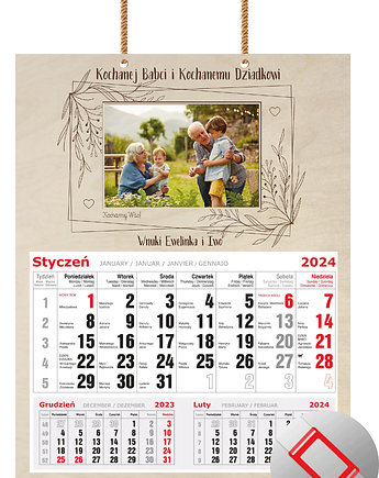 Kalendarz dla Dziadków ze zdjęciem, JJ Studio