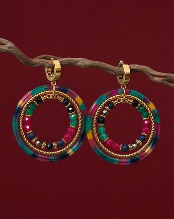 Kolczyki Wianki circle  (colourful), KiKa pracownia