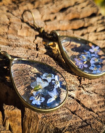 Kolczyki z niezapominajkami, Figa handmade accessories