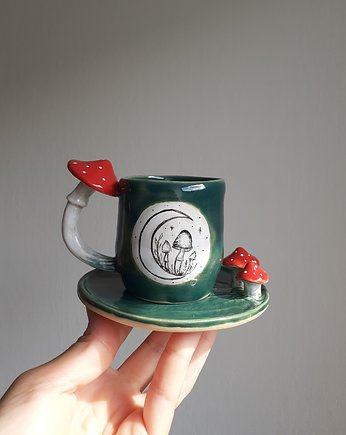 Filiżanka espresso z grzybkiem/z grzybem /muchomor, Sztuka Dzielna