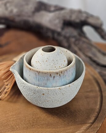 Zestaw do matchy "Mother of Pearl" (3 elementy), Czikita Ceramics