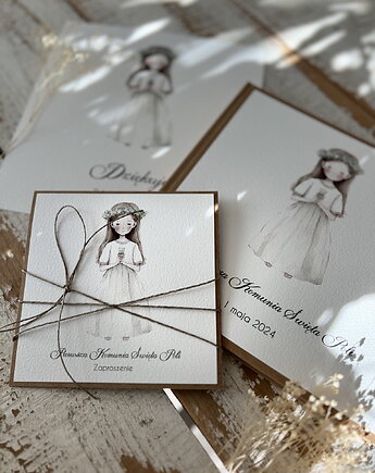 Najpiękniejsze zaproszenia na komunię - zaproszenia komunijne ręcznie robione, sorte