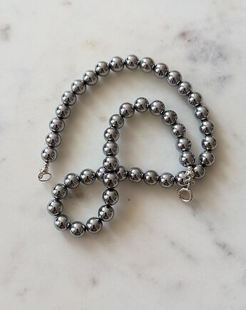 Choker Silver, Pebble and Pearl