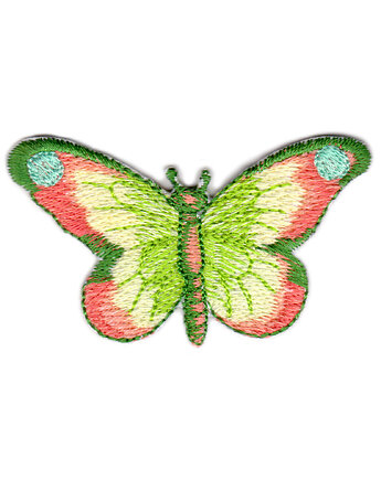 Naszywka naprasowanka MOTYLEK termo haft dla dzieci 6,5x3,7cm, Wyszywane