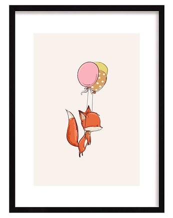 Obrazek Bubble Dreams Fox 30x40cm, Yellow Tipi