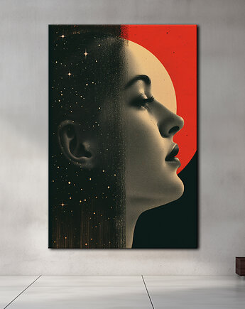 Pył księżycowy - Obraz na płótnie - Druk, Blejtrama - Kolaż, Surrealizm #8, Black Sapphire Art