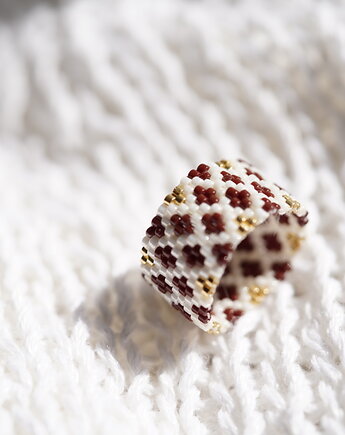 Pierścionek Beadingowy Fragile Wine, Karolina Herra