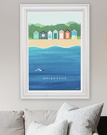 Plaża w Melbourne - plakat fine art, minimalmill